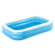 Bestway 54006E Inflatable Pool, Rectangular, 206 gal Capacity, Vinyl, Blue