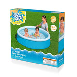 Bestway 57241E Inflatable Pool Set, Round, 126 gal, Plastic/Resin/Vinyl, Blue
