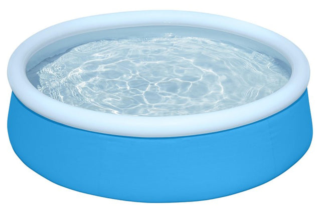 Bestway 57241E Inflatable Pool Set, Round, 126 gal, Plastic/Resin/Vinyl, Blue