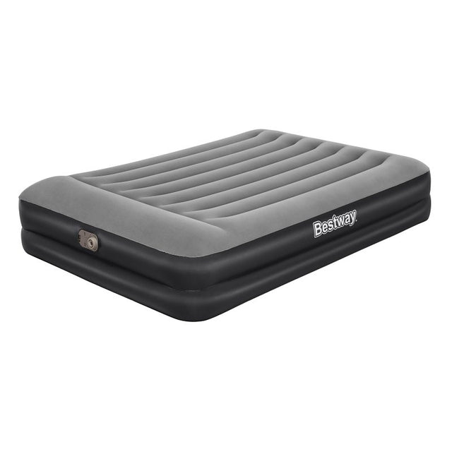Bestway Tritech 67404E Air Mattress with Built-In AC Pump, 80 in L, 60 in W, Queen, PVC