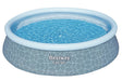 Bestway 57371E Inflatable Pool Set, Round, 3266 gal, Plastic, Gray