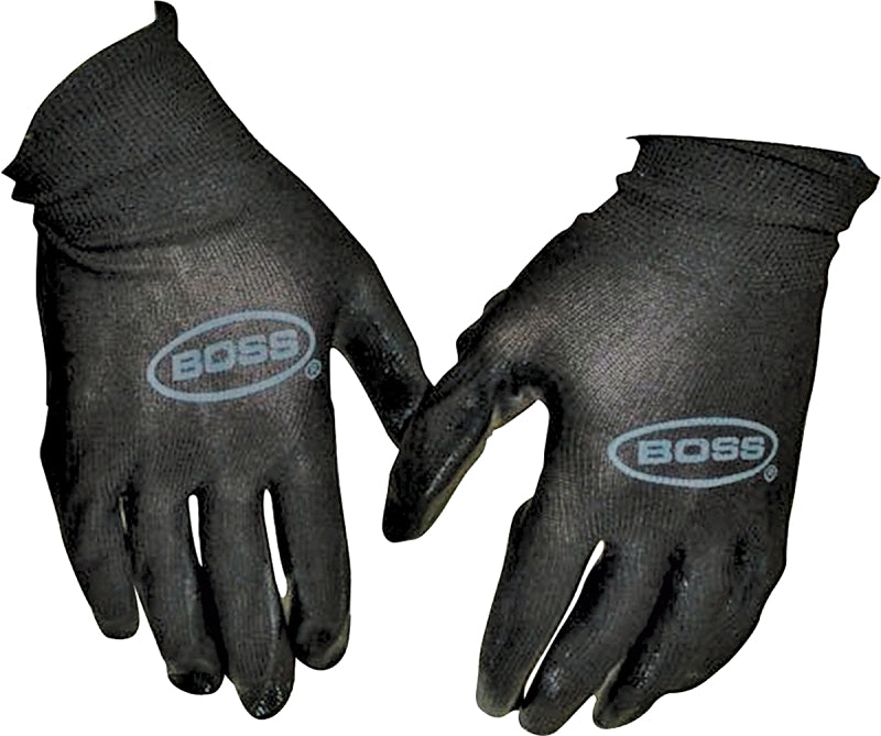Boss Grip Series B31091-L-5P Regular Weight Coated Gloves, Men's, L, 8 to 8-3/8 in L, Elastic Knit Cuff, Nitrile Coating
