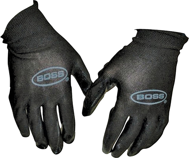 Boss Grip Series B31091-L-5P Regular Weight Coated Gloves, Men's, L, 8 to 8-3/8 in L, Elastic Knit Cuff, Nitrile Coating