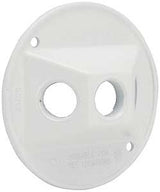Hubbell 5197-1 Lampholder Cluster Cover, 4-1/8 in Dia, 1.094 in L, 4-1/8 in W, Round, Metal, White, Powder-Coated