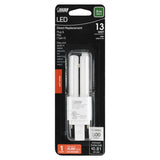 Feit Electric BPPLD13827LDHDR LED Bulb, PL Lamp, 13 W Equivalent, GX23-2 Lamp Base, White, Soft White Light