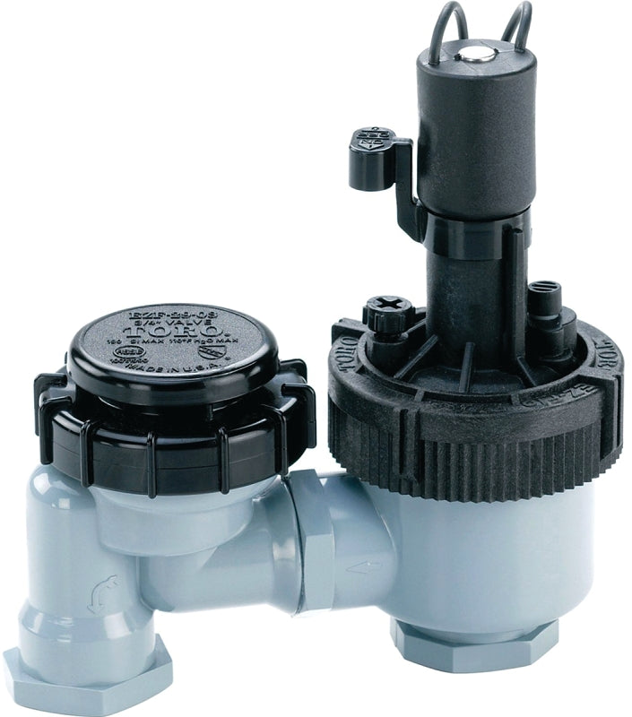 Toro 53763 Anti-Siphon Valve, 3/4 in, FNPT, 10 to 150 psi Pressure, 0.25 to 20 gpm, 24 V, PVC Body