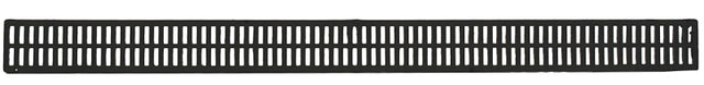 NDS 543 Mini Channel Grate, 3 ft L, 2-3/4 in W, 1/4 x 5/16 in Grate Opening, Polypropylene, Black, ADA Compliant, Pack of 12