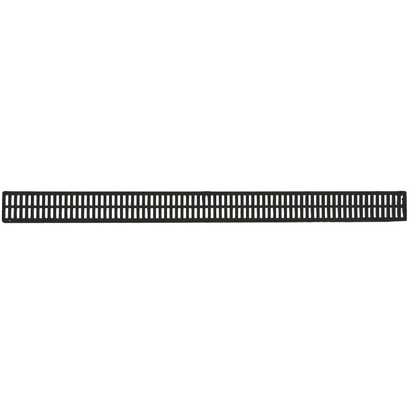 NDS 543 Mini Channel Grate, 3 ft L, 2-3/4 in W, 1/4 x 5/16 in Grate Opening, Polypropylene, Black, Pack of 12