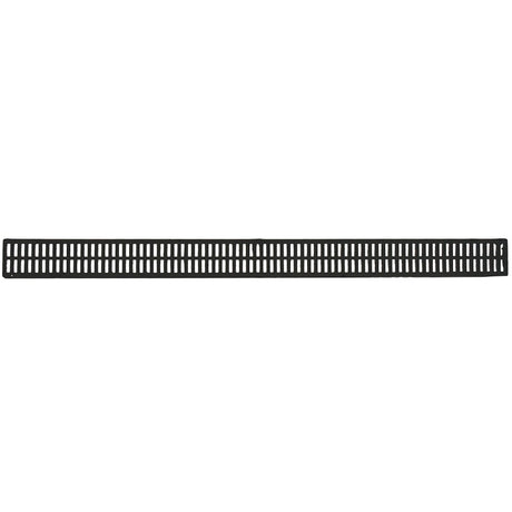 NDS 543 Mini Channel Grate, 3 ft L, 2-3/4 in W, 1/4 x 5/16 in Grate Opening, Polypropylene, Black, Pack of 12