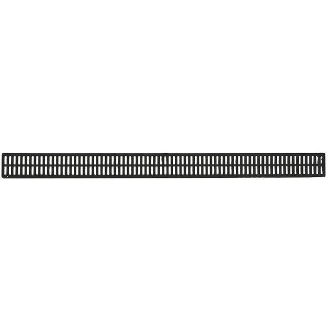 NDS 543 Mini Channel Grate, 3 ft L, 2-3/4 in W, 1/4 x 5/16 in Grate Opening, Polypropylene, Black, Pack of 12