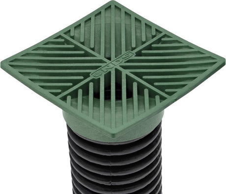 NDS 05 Drain Grate, 6 in Dia, 5.88 in L, 5.88 in W, Square, 1/4 in Grate Opening, HDPE, Green