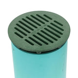 NDS 50 Drop-In Grate, 6 in Dia, 6-3/4 in L, 6-3/4 in W, Round, HDPE, Green