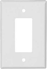 Eaton Wiring Devices 2751W-BOX Wallplate, 5-1/4 in L, 3-1/2 in W, 1 -Gang, Thermoset, White, High-Gloss, Pack of 10