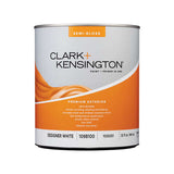 Clark+Kensington Semi-Gloss Designer White House & Trim Paint & Primer Exterior 1 qt, Pack of 4