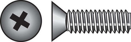 HILLMAN No. 6-32 X 1/2 in. L Phillips Flat Head Zinc-Plated Steel Machine Screws 100 pk