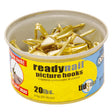 OOK Brass-Plated Standard Picture Hook 20 lb 30 pk