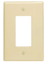 Leviton Ivory 1 gang Plastic Decorator Wall Plate 1 pk