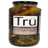 Tru Pickles Smoked Black Pepper Pickles 24 oz Jar, Pack of 6