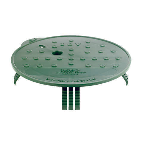 Groundtopper 10 3/4 in. W X 2 3/8 in. H Round Valve Box Lid Green