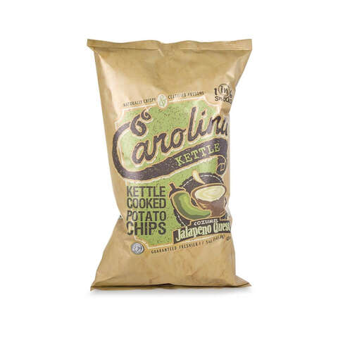 1 in 6 Snacks Carolina Jalapeno Queso Kettle Cooked Potato Chips 5 oz Bagged, Pack of 14