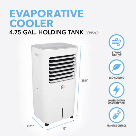 Perfect Aire 250 sq ft Portable Evaporative Cooler 240 CFM