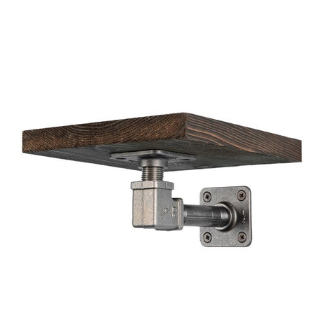 8 in. W X 8 in. D Black Wood Boulder Shelf Kit 1 pk
