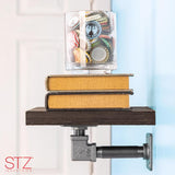 8 in. W X 8 in. D Black Wood Boulder Shelf Kit 1 pk