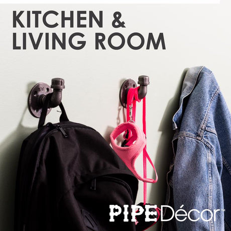 STZ Industries 1/2 in. FIP each X 1/2 in. D FIP Black Malleable Iron Pipe Hook