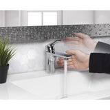 Homewerks Chrome Motion Sensing Modern Single-Handle Bathroom Sink Faucet 2 in.