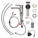 Homewerks Brushed Nickel Motion Sensing Modern Single-Handle Bathroom Sink Faucet 2 in.