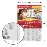 NaturalAire 14 in. W X 24 in. H X 1 in. Synthetic 10 MERV Pleated Microparticle Air Filter 1 pk, Pack of 6