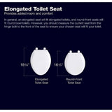 Kohler Cachet Slow Close Elongated White Plastic Toilet Seat