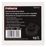 ProSource HCRAN44 Interlocked Hose Clamp, Stainless Steel, Stainless Steel, Pack of 10