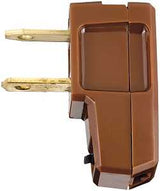 Eaton Wiring Devices BP2600-6B-L Electrical Plug, Polarized, 18 to 2 AWG, 2-Pole, 15 A, 125 V, NEMA: NEMA 1-15, Brown