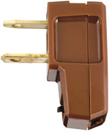 Eaton Wiring Devices BP2600-6B-L Electrical Plug, Polarized, 18 to 2 AWG, 2-Pole, 15 A, 125 V, NEMA: NEMA 1-15, Brown
