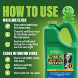 Green Gobbler Liquid Main Line Cleaner 128 oz, Pack of 4