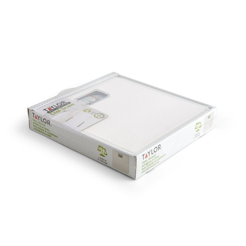 Taylor 20004014EXP Bathroom Scale, 300 lb, Analog Display, Steel Housing Material, White, 10-1/2 in OAW, 10-1/4 in OAD