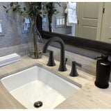 Ultra Faucets Nita Matte Black Contemporary Widespread Bathroom Sink Faucet 8 in.
