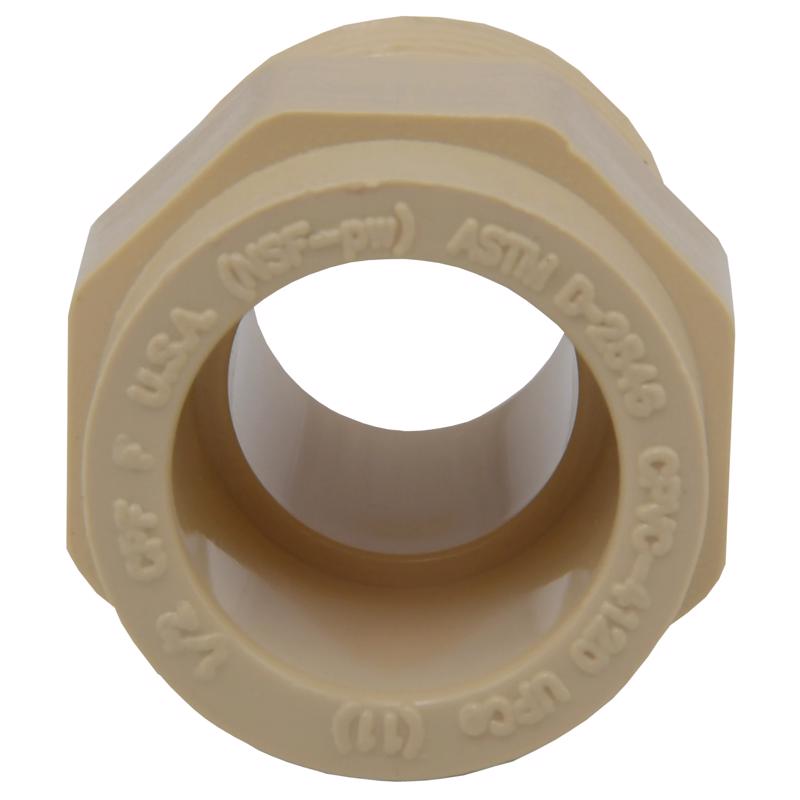 Charlotte Pipe FlowGuard Schedule 40 1/2 in. Socket X 1/2 in. D MNPT CPVC Adapter 1 pk, Pack of 25