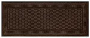 Multy Home 1005046 Embossed Mat, 5 ft L, 2 ft W, Rectangular, Andor Pattern, Polyester Surface, Black
