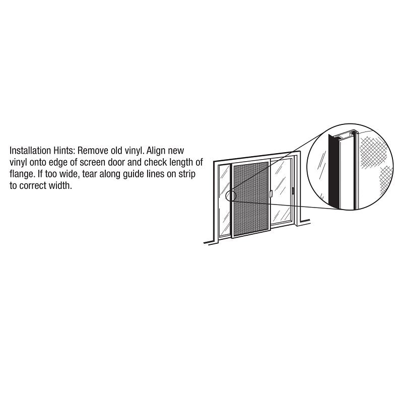 Prime-Line B 705 Bug Seal, 3/4 to 1-3/8 in W, 7 in L, Vinyl