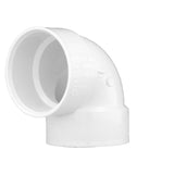 Charlotte Pipe Schedule 40 1-1/2 in. Hub X 1-1/2 in. D Hub PVC Elbow 1 pk