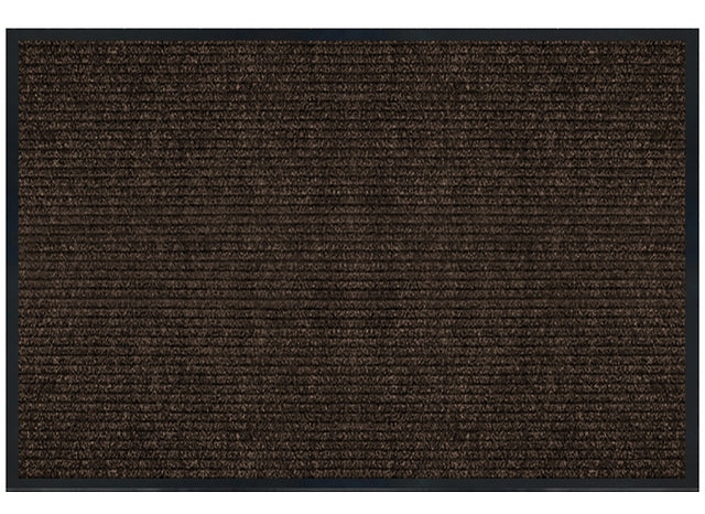Multy Home 1005740US Floor Mat, 30 in L, 18 in W, Rectangular, Parquet Pattern, PET Surface, Cocoa