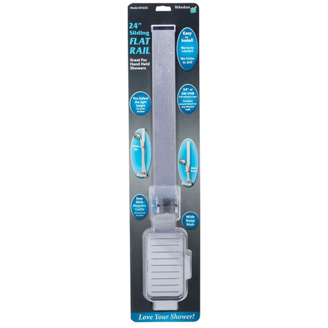 Whedon Chrome Metal 24 in. Handheld Showerhead Glide Rail