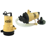 K2 Pumps 1/4 HP 1600 gph Thermoplastic Switchless Switch Dual Suction AC Utility Pump