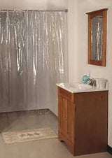 Simple Spaces SD-MCP01-C3L Shower Curtain, Vinyl, Clear, Clear