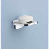 OakBrook Chrome White Die Cast Zinc Soap Dish