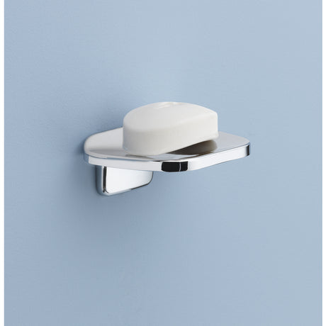 OakBrook Chrome White Die Cast Zinc Soap Dish