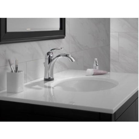 Delta Lahara Chrome Traditional Bathroom Faucet 4 in.