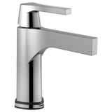 Delta Zura Chrome Contemporary Single-Hole Bathroom Sink Faucet 4 in.